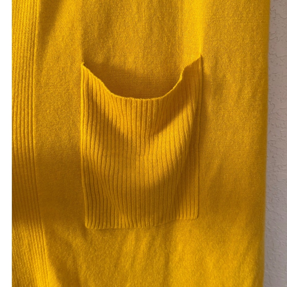 Ashley Stewart Womens Mustard Yellow Longline Duster Cardigan Sweater Plus 22/24 - Picture 3 of 7